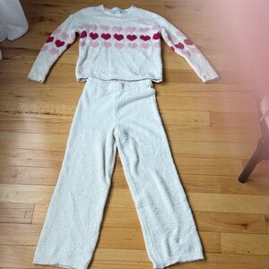 cupcakes & cashmere Kids Pajama Set with Heart Pattern